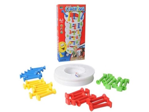GRA ZRĘCZNOŚCIOWA ZBUDUJ WIEŻĘ STACKING KOLOROWA WIEŻA 7 PIĘTER KOLUMNY