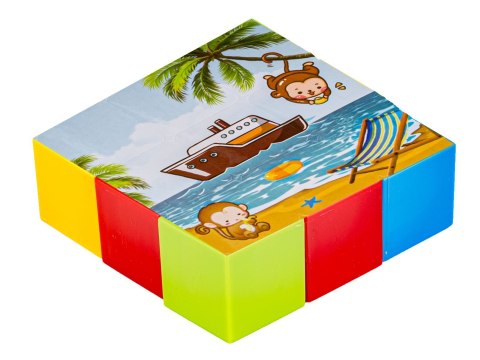 Gra Zręcznościowa Klocki Konstrukcyjne Karty Puzzle