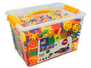SŁOMKI PATYCZKI KLOCKI KONSTRUKCYJNE 3D NOWA WERSJA KUFEREK ZESTAW 1000 EL.