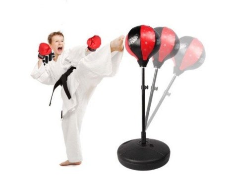 ZESTAW MAŁEGO BOKSERA GRUSZKA TRENINGOWA 120CM BOKS RĘKAWICE STOJAK