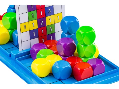 GRA LOGICZNA NA REFLEKS KOLOROWE KOSTKI KLOCKI KARTY TWO PLAYER GAME