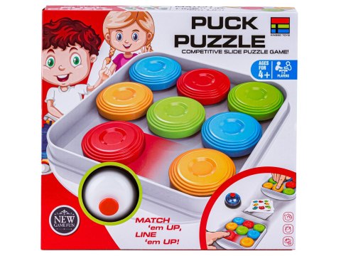 GRA ZRĘCZNOŚCIOWA LOGICZNA SZYBKIE KRĄŻKI PUCK PUZZLE KARTY DZWONEK