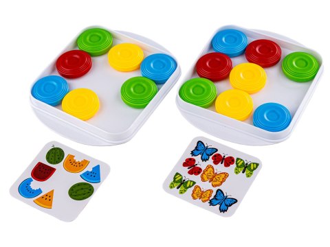 GRA ZRĘCZNOŚCIOWA LOGICZNA SZYBKIE KRĄŻKI PUCK PUZZLE KARTY DZWONEK