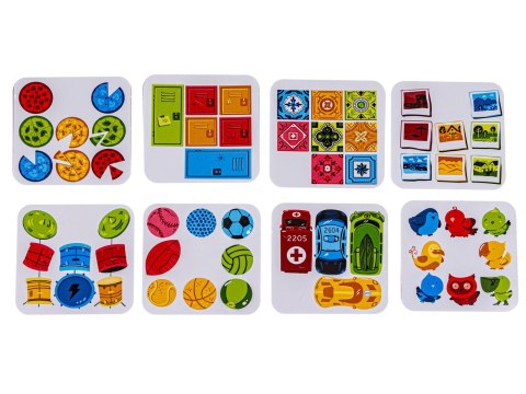 GRA ZRĘCZNOŚCIOWA LOGICZNA SZYBKIE KRĄŻKI PUCK PUZZLE KARTY DZWONEK