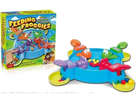 GRA ZRĘCZNOŚCIOWA RODZINNA GŁODNE ŻABKI KARMIENIE ŻABEK FEEDING FROGGIES