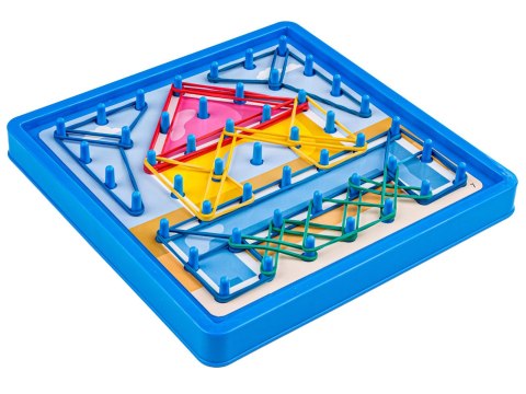GRA ZRĘCZNOŚCIOWA UKŁADANKA EDUKACYJNA KOLOROWE GUMKI SZNUREK HOOK PICTURE GAME