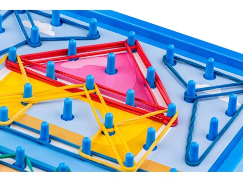 GRA ZRĘCZNOŚCIOWA UKŁADANKA EDUKACYJNA KOLOROWE GUMKI SZNUREK HOOK PICTURE GAME