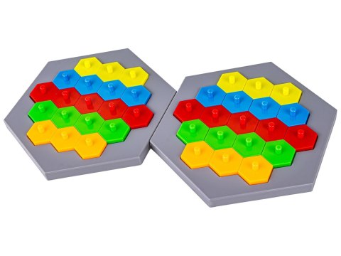 Edukacyjna Gra Logiczna Na Refleks Karty Układanka "Puzzle Chessboard" Klocki + 30 kart