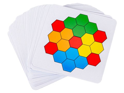 Edukacyjna Gra Logiczna Na Refleks Karty Układanka "Puzzle Chessboard" Klocki + 30 kart