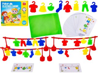Edukacyjna gra na refleks "Poker Clothes Game" Układanka Ułóż Pranie Ubrania