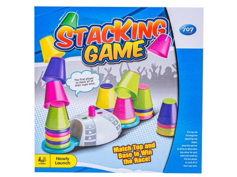 Edukacyjna gra zręcznościowa "Stacking Game" Zbuduj wieżę Układanka Kolorowe kubeczki