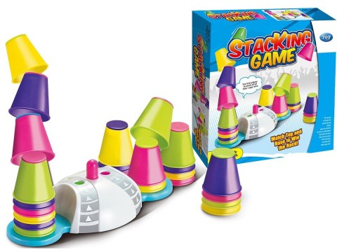 Edukacyjna gra zręcznościowa "Stacking Game" Zbuduj wieżę Układanka Kolorowe kubeczki