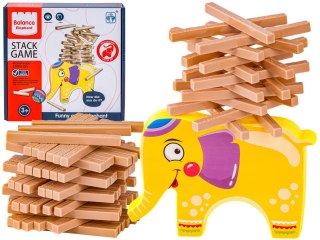 GRA ZRĘCZNOŚCIOWA EDUKACYJNA ZBUDUJ WIEŻĘ NA SŁONIU UKŁADANKA KLOCKI STACK GAME