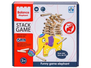 GRA ZRĘCZNOŚCIOWA EDUKACYJNA ZBUDUJ WIEŻĘ NA SŁONIU UKŁADANKA KLOCKI STACK GAME
