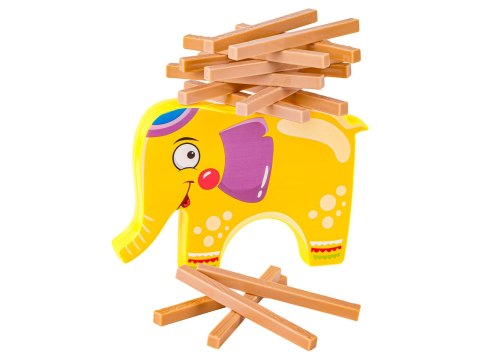 GRA ZRĘCZNOŚCIOWA EDUKACYJNA ZBUDUJ WIEŻĘ NA SŁONIU UKŁADANKA KLOCKI STACK GAME