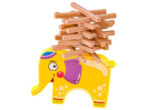 GRA ZRĘCZNOŚCIOWA EDUKACYJNA ZBUDUJ WIEŻĘ NA SŁONIU UKŁADANKA KLOCKI STACK GAME