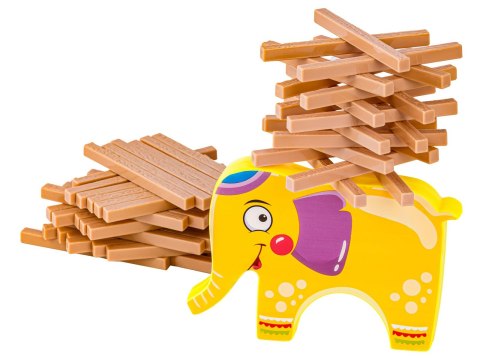 GRA ZRĘCZNOŚCIOWA EDUKACYJNA ZBUDUJ WIEŻĘ NA SŁONIU UKŁADANKA KLOCKI STACK GAME