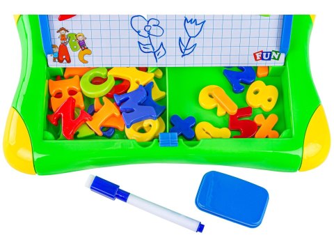 Wielofunkcyjna tablica magnetyczna 2w1 Pisak Magnesy - literki cyferki