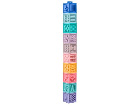 Edukacyjny zestaw klocków dla malucha Miękkie Klocki Cyferki Figury geometryczne Kształty 12 sztuk