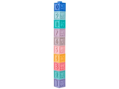Edukacyjny zestaw klocków dla malucha Miękkie Klocki Cyferki Figury geometryczne Kształty 12 sztuk