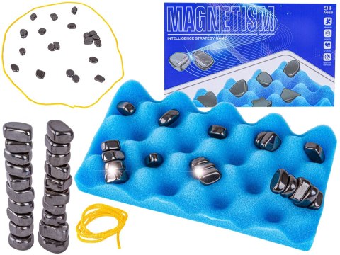 GRA STRATEGICZNA SZACHY KAMIENIE MAGNETYCZNE MAGNETIC CHESS Z PODKŁADKĄ