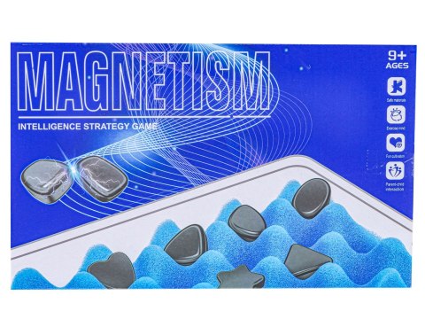 GRA STRATEGICZNA SZACHY KAMIENIE MAGNETYCZNE MAGNETIC CHESS Z PODKŁADKĄ