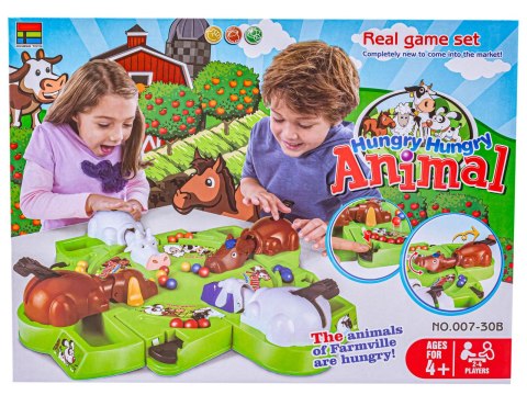 GRA ZRĘĆZNOŚCIOWA PLANSZOWA GŁODNE ZWIERZĄTKA HUNGRY ANIMAL FARMA NA REFLEKS