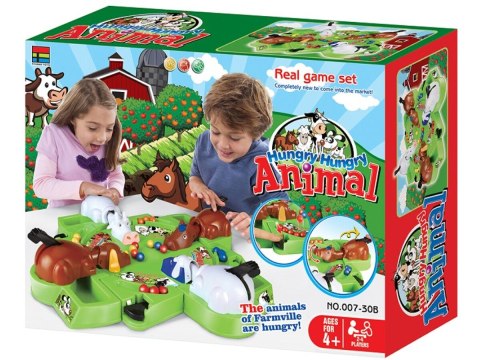 GRA ZRĘĆZNOŚCIOWA PLANSZOWA GŁODNE ZWIERZĄTKA HUNGRY ANIMAL FARMA NA REFLEKS