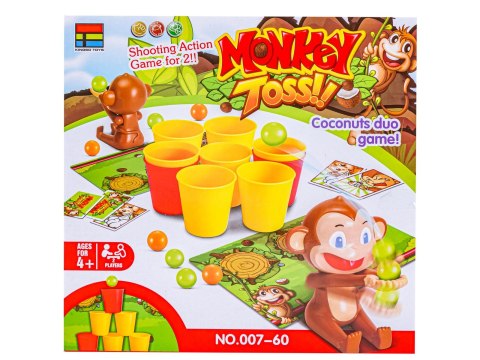 GRA ZRĘCZNOŚCIOWA RODZINNA SZALONA MAŁPKA RZUCANIE DO CELU KARTY CRAZY MONKEY