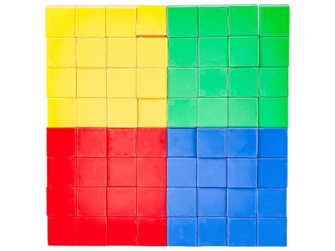 KLOCKI MAGNETYCZNE SZEŚCIANY 3D KOSTKI KOLOROWE KONSTRUKCYJNE ZESTAW 64 EL.