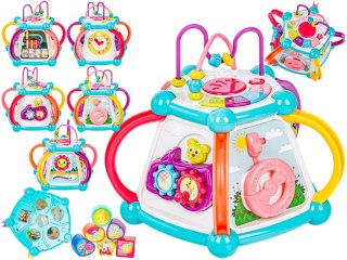 KOSTKA INTERAKTYWNA SENSORYCZNA DLA MALUCHA 7W1 SORTER PIANINO DŹWIĘKI