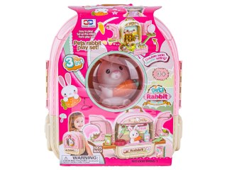 KRÓLIK W PLECAKU 3W1 PIELĘGNACJA FIGURKI FARMA OGRÓDEK DOMEK DLA LALEK