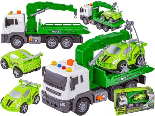 LAWETA CIEŻARÓWKA INTERAKTYWNA DŹWIG TRANSPORTER PLUS AUTKO DŹWIĘKI ŚWIATŁA