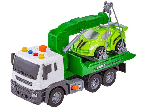 LAWETA CIEŻARÓWKA INTERAKTYWNA DŹWIG TRANSPORTER PLUS AUTKO DŹWIĘKI ŚWIATŁA