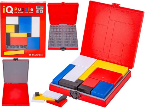 LOGICZNA GRA ZRĘCZNOŚCIOWA IQ PUZZLE UKŁADANKA ŁAMIGŁÓWKA KOLOROWE KLOCKI