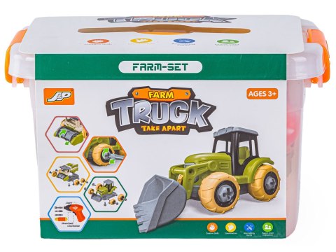 POJAZDY DO SKRĘCANIA TRAKTOR KOMBAJN FIGURKI ZWIERZĘTA ZESTAW KONSTRUKCYJNY