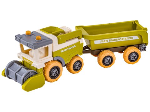 POJAZDY DO SKRĘCANIA TRAKTOR KOMBAJN FIGURKI ZWIERZĘTA ZESTAW KONSTRUKCYJNY