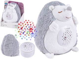 PROJEKTOR PLUSZOWY JEŻ MASKOTKA PRZYTULANKA USYPIACZ BIAŁY SZUM MELODIE