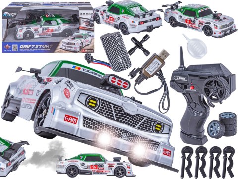 SAMOCHÓD ZDALNIE STEROWANY AUTO RC DODGE 4X4 DO DRIFTU 1:16 DYM LED PILOT 2.4