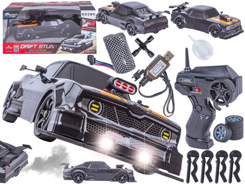 SAMOCHÓD ZDALNIE STEROWANY AUTO RC DODGE 4X4 DO DRIFTU 1:16 DYM LED PILOT 2.4