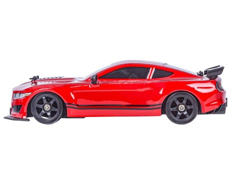 SAMOCHÓD ZDALNIE STEROWANY AUTO RC MUSTANG 4X4 DO DRIFTU 1:16 DYM LED PILOT 2.4