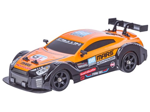 SAMOCHÓD ZDALNIE STEROWANY AUTO RC NISSAN GTR 4X4 DO DRIFTU 1:16 DYM LED PILOT 2.4