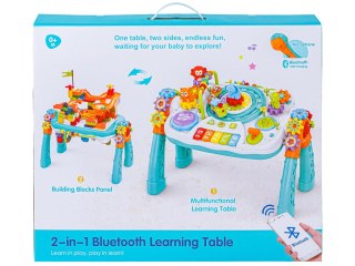 STOLIK EDUKACYJNY 2W1 PIANINO KLOCKI TOR KULKOWY CIUCHCIA MIKROFON BLUETOOTH