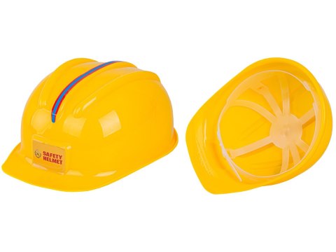 ZESTAW NARZĘDZI MAŁEGO MAJSTERKOWICZA WKRĘTARKA NA BATERIE KASK ŚRUBKI AKCESORIA