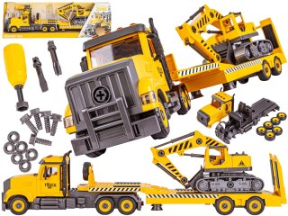 Ciężarówka do rozkręcania i skręcania Laweta Transporter + Koparka