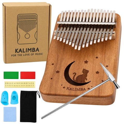 Kalimba 17 Klawiszy Drewniany Instrument Muzyczny Akcesoria Woreczek