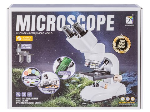 Mikroskop Edukacyjny Światło Led Przybliżenie 200x 800x 1600x Zabawka Naukowa