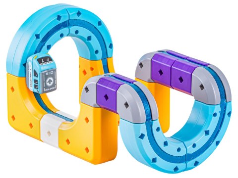 TOR MAGNETYCZNY SAMOCHODOWY KOLEJKA POCIĄG KLOCKI KONSTRUKCYJNE ZESTAW 39EL