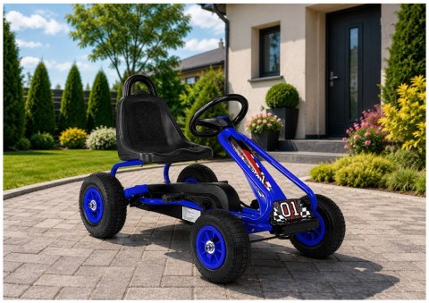 GOKART NA PEDAŁY DLA DZIECKA 3-5 LAT G201 POMPOWANE KOŁA HAMULEC RĘCZNY
