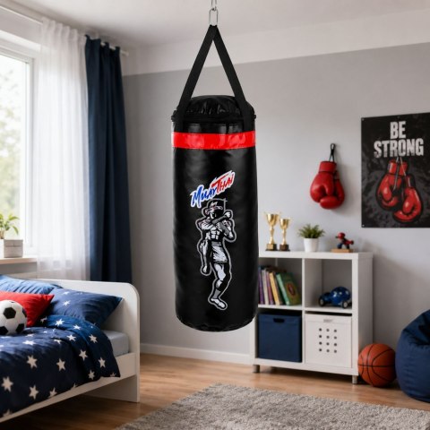 ZESTAW BOKSERSKI WOREK REKAWICE DO ĆWICZEŃ MUAY THAI 55X17CM DLA DZIECI